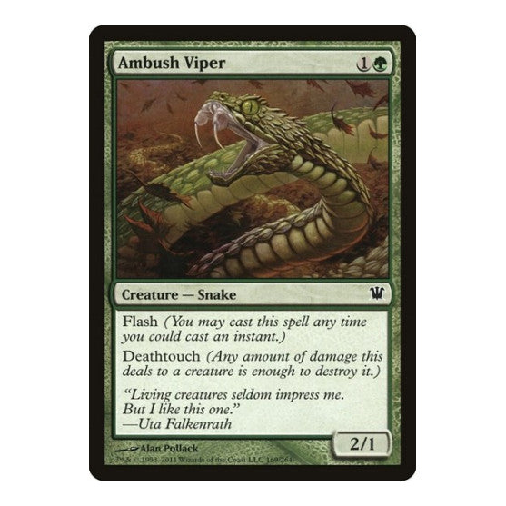 Ambush Viper (ISD) #169 Common Innistrad Magic: The Gathering: 2011