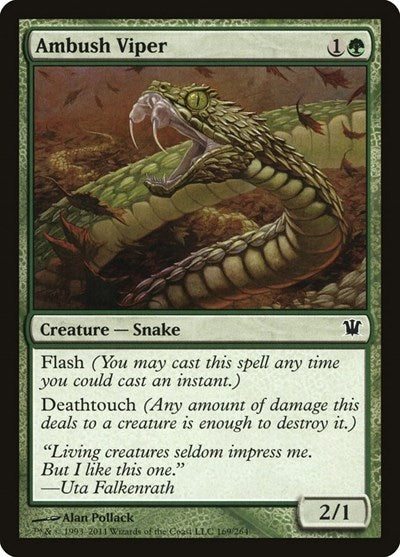 2011 Magic: Innistrad (ISD) - Ambush Viper (#169, Common) (Lightly Played)