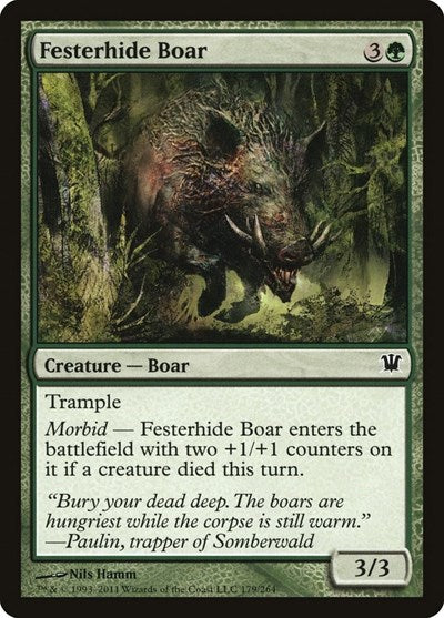 Festerhide Boar (ISD) #179 Common Innistrad Magic: The Gathering: 2011