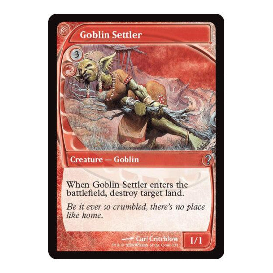 Goblin Settler (Future Sight) (MB2) #131 Uncommon (Lightly Played) Mystery Booster 2 Magic: The Gathering: 2024