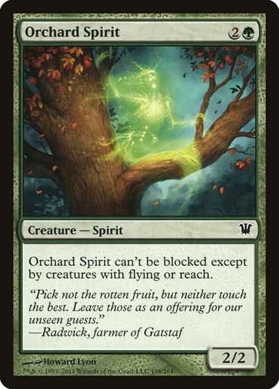Orchard Spirit (ISD) #198 Common (Moderately Played) Innistrad Magic: The Gathering: 2011