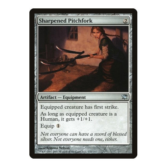 Sharpened Pitchfork (ISD) #232 Uncommon (Lightly Played) Innistrad Magic: The Gathering: 2011