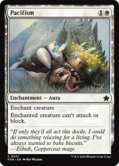Pacifism (FDN) #501 Common (Lightly Played) Foundations Magic: The Gathering: 2024