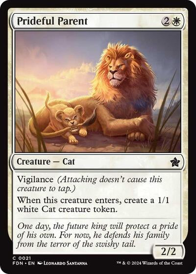 Prideful Parent (FDN) #21 Common Foundations Magic: The Gathering: 2024