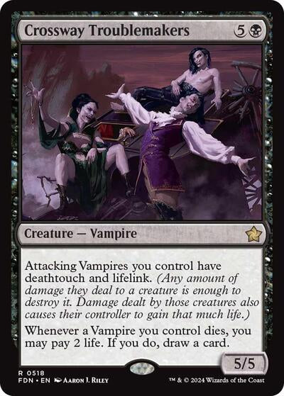 Crossway Troublemakers (FDN) #518 Rare (Lightly Played) Foundations Magic: The Gathering: 2024