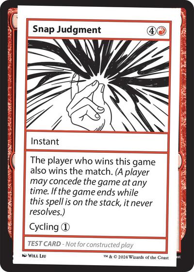 Snap Judgment (MB2PC) #567 Special (Lightly Played) Mystery Booster 2 Playtest Cards Magic: The Gathering: 2024