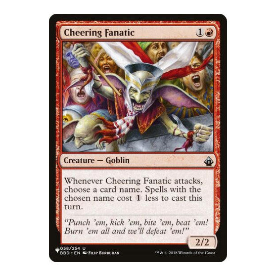Cheering Fanatic (LIST) #058/254 Uncommon (Lightly Played) The List Reprints Magic: The Gathering: 2026