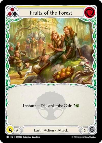 Fruits of the Forest (Yellow) (ROS) #ROS056 Common (Rainbow Foil Lightly Played) Rosetta Flesh and Blood TCG: 2024