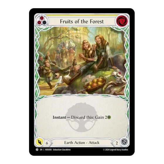 Fruits of the Forest (Yellow) (ROS) #ROS056 Common (Rainbow Foil Lightly Played) Rosetta Flesh and Blood TCG: 2024