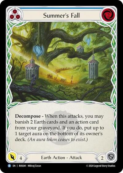 Summer's Fall (Blue) (ROS) #ROS041 Rare Rosetta Flesh and Blood TCG: 2024