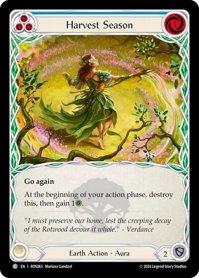 Harvest Season (Blue) (ROS) #ROS063 Common (Rainbow Foil Near Mint) Rosetta Flesh and Blood TCG: 2024