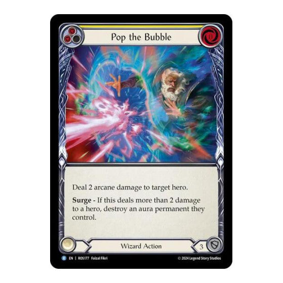 Pop the Bubble (Yellow) (ROS) #ROS177 Rare (Lightly Played) Rosetta Flesh and Blood TCG: 2024