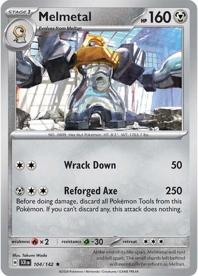 Melmetal (SCR) #104/142 Rare (Holofoil Lightly Played) SV07: Stellar Crown Pokemon: 2024