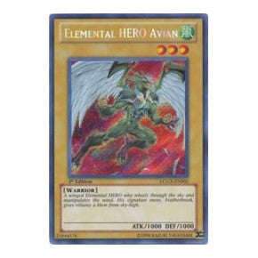 Elemental HERO Avian (Alternate Art) (LC02) #LCGX-EN002 Secret Rare (Unlimited Moderately Played) Legendary Collection 2 YuGiOh: 2017