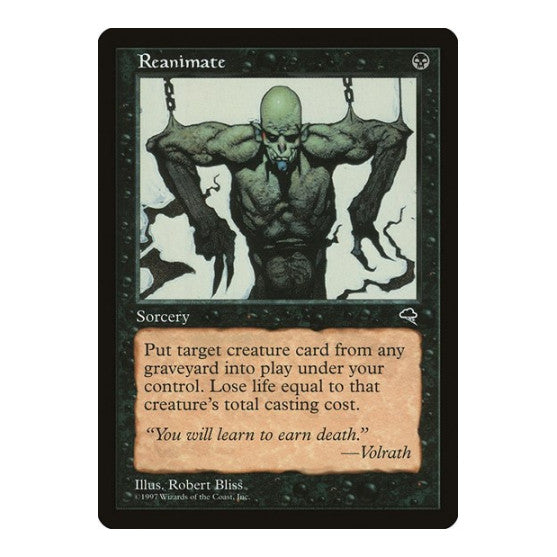 Reanimate (TMP) #151 Uncommon (Damaged) Tempest Magic: The Gathering: 1997
