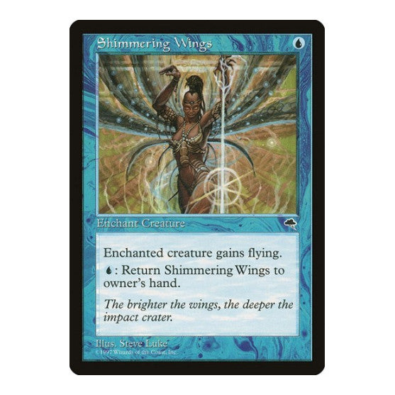 Shimmering Wings (TMP) #87 Common (Lightly Played) Tempest Magic: The Gathering: 1997