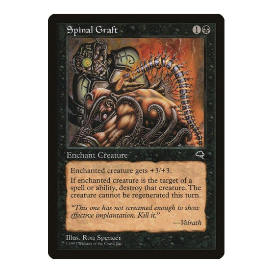 Spinal Graft (TMP) #159 Common (Lightly Played) Tempest Magic: The Gathering: 1997