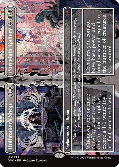 Dollmakers Shop Porcelain Gallery Borderless (DSK) #335 Mythic Rare (Foil Near Mint) Duskmourn: House of Horror Magic: The Gathering: 2024