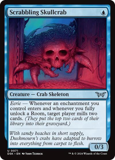 2024 Magic: Duskmourn: House of Horror (DSK) - Scrabbling Skullcrab (#71, Uncommon) (Lightly Played)
