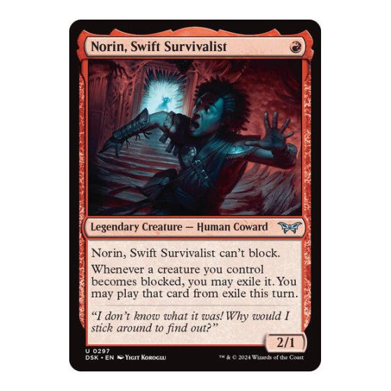 Norin, Swift Survivalist (0297) (DSK) #297 Uncommon (Lightly Played) Duskmourn: House of Horror Magic: The Gathering: 2024