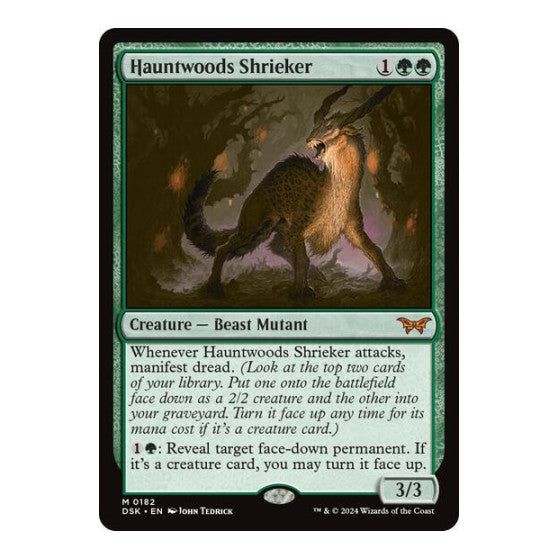 Hauntwoods Shrieker (DSK) #182 Mythic Rare (Near Mint) Duskmourn: House of Horror Magic: The Gathering: 2024