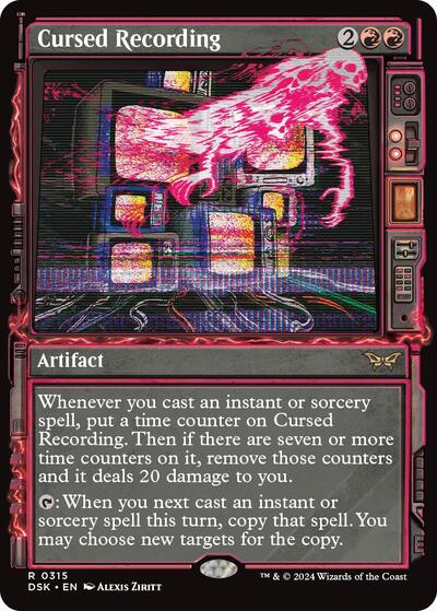 Cursed Recording Showcase (DSK) #315 Rare (Lightly Played) Duskmourn: House of Horror Magic: The Gathering: 2024