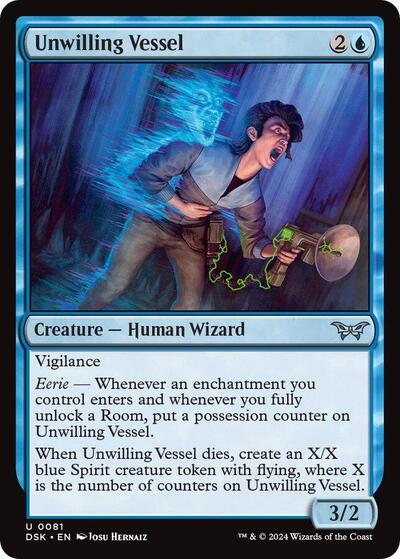 Unwilling Vessel (DSK) #81 Uncommon Duskmourn: House of Horror Magic: The Gathering: 2024