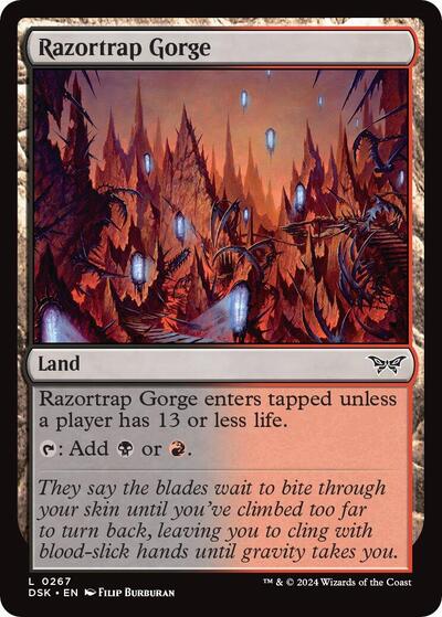 Razortrap Gorge (DSK) #267 Land (Lightly Played) Duskmourn: House of Horror Magic: The Gathering: 2024