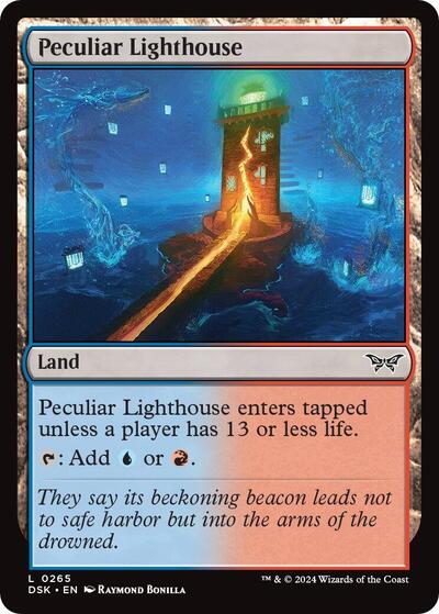 Peculiar Lighthouse (DSK) #265 Land (Lightly Played) Duskmourn: House of Horror Magic: The Gathering: 2024