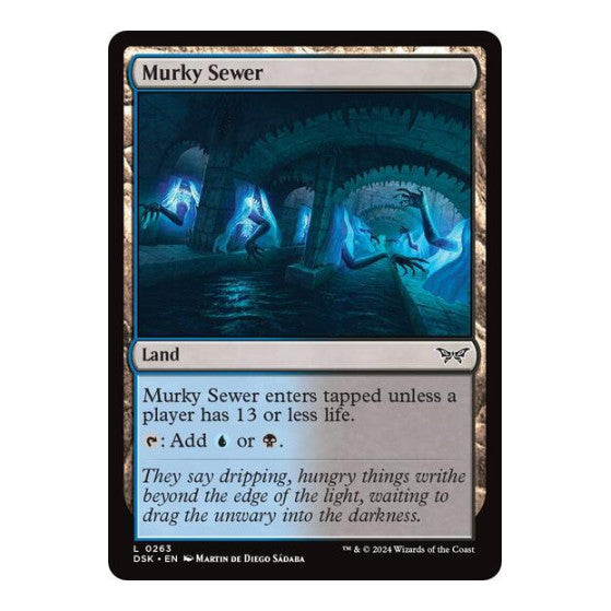 Murky Sewer (DSK) #263 Land (Lightly Played) Duskmourn: House of Horror Magic: The Gathering: 2024