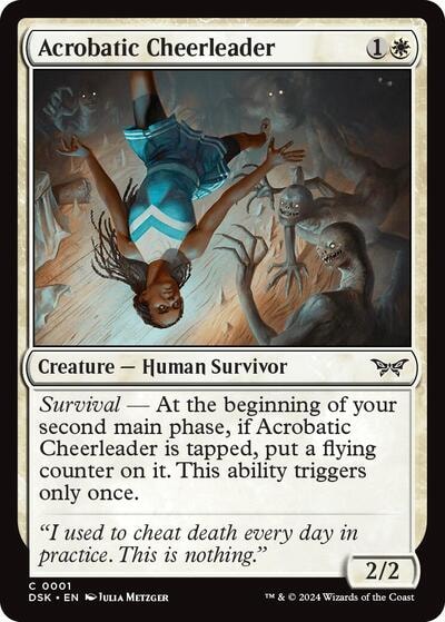 Acrobatic Cheerleader (DSK) #1 Common Duskmourn: House of Horror Magic: The Gathering: 2024
