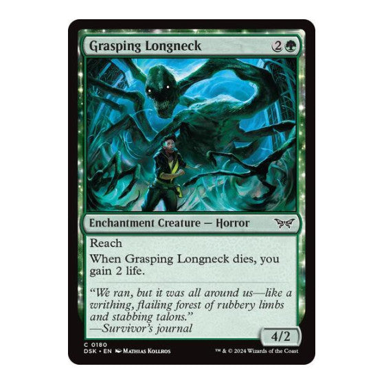 Grasping Longneck (DSK) #180 Common Duskmourn: House of Horror Magic: The Gathering: 2024