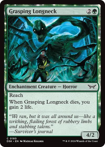 Grasping Longneck (DSK) #180 Common Duskmourn: House of Horror Magic: The Gathering: 2024