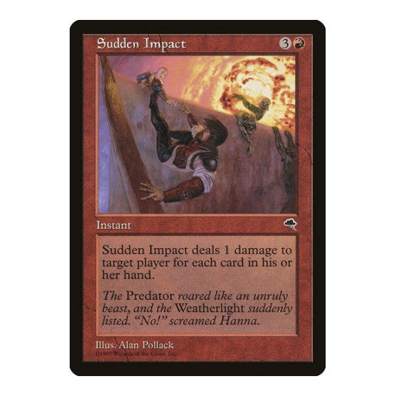 Sudden Impact (TMP) #208 Uncommon (Lightly Played) Tempest Magic: The Gathering: 1997