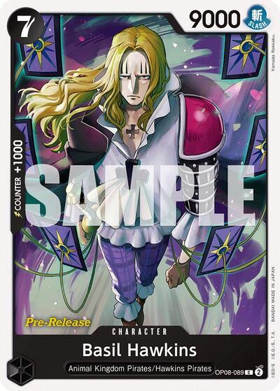 Basil Hawkins (OP08 PRE) #OP08-089 Common (Near Mint) Two Legends Pre-Release Cards One Piece Card Game: 2024
