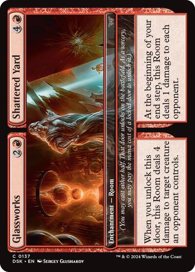 Glassworks Shattered Yard (DSK) #137 Common Duskmourn: House of Horror Magic: The Gathering: 2024