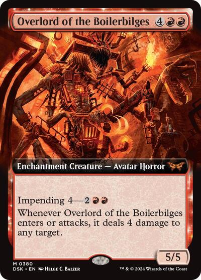 Overlord of the Boilerbilges Extended Art (DSK) #380 Mythic Rare (Near Mint) Duskmourn: House of Horror Magic: The Gathering: 2024