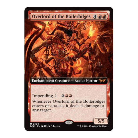 Overlord of the Boilerbilges Extended Art (DSK) #380 Mythic Rare (Near Mint) Duskmourn: House of Horror Magic: The Gathering: 2024