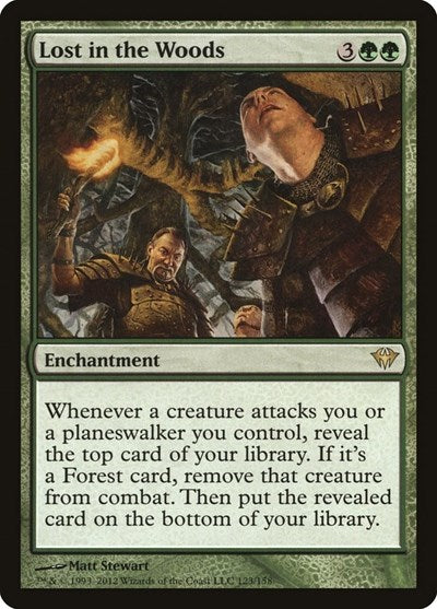 Lost in the Woods (DKA) #123 Rare (Moderately Played) Dark Ascension Magic: The Gathering: 2012