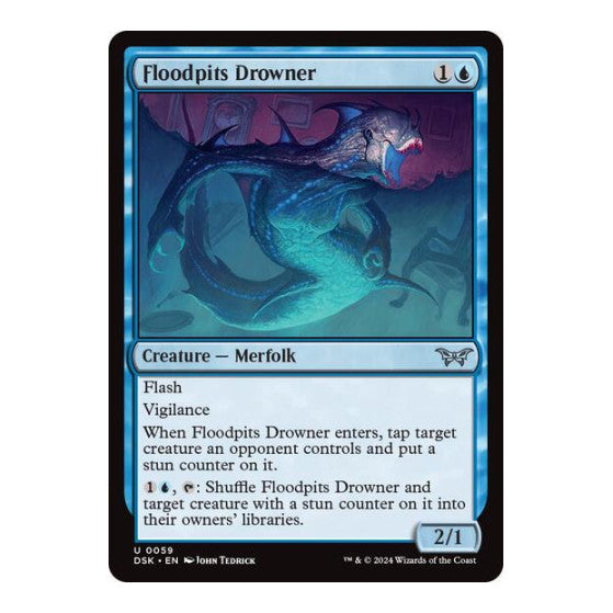 Floodpits Drowner (DSK) #59 Uncommon Duskmourn: House of Horror Magic: The Gathering: 2024