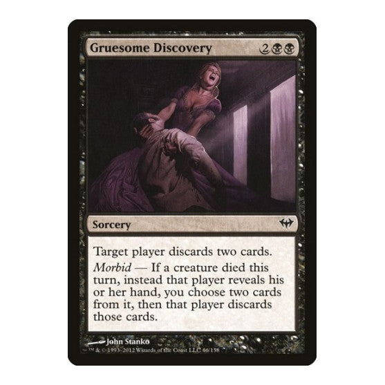 Gruesome Discovery (DKA) #66 Common (Lightly Played) Dark Ascension Magic: The Gathering: 2012