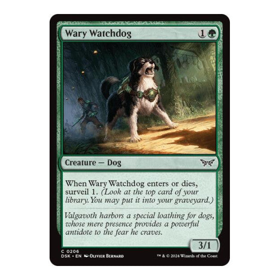 Wary Watchdog (DSK) #206 Common Duskmourn: House of Horror Magic: The Gathering: 2024