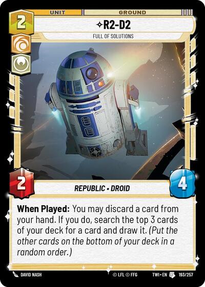 R2 D2 Full of Solutions (TWI) #193/257 Uncommon (Near Mint) Twilight of the Republic Star Wars: Unlimited: 2024