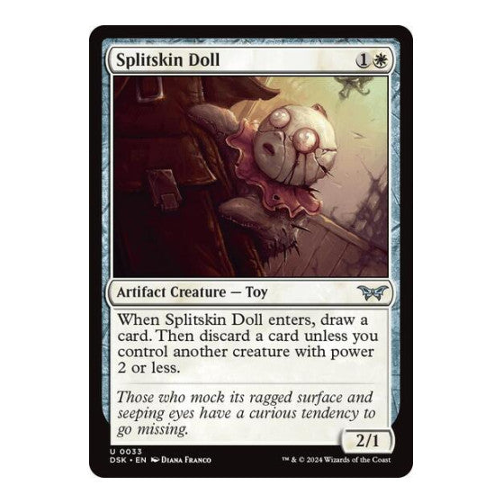 Splitskin Doll (DSK) #33 Uncommon Duskmourn: House of Horror Magic: The Gathering: 2024
