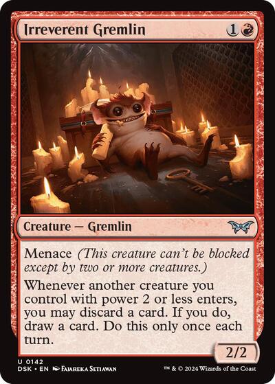 Irreverent Gremlin (DSK) #142 Uncommon Duskmourn: House of Horror Magic: The Gathering: 2024