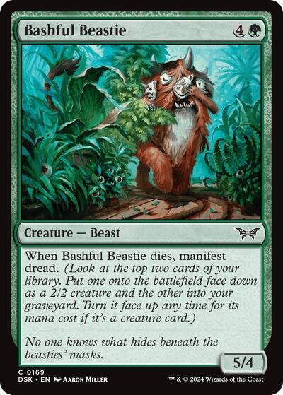 Bashful Beastie (DSK) #169 Common (Foil Lightly Played) Duskmourn: House of Horror Magic: The Gathering: 2024