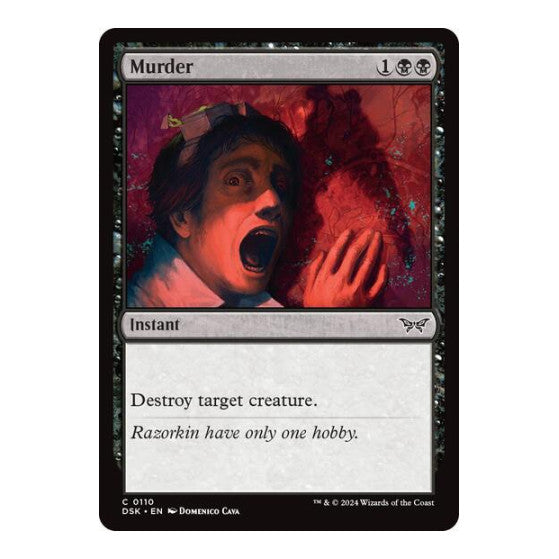 Murder (DSK) #110 Common Duskmourn: House of Horror Magic: The Gathering: 2024