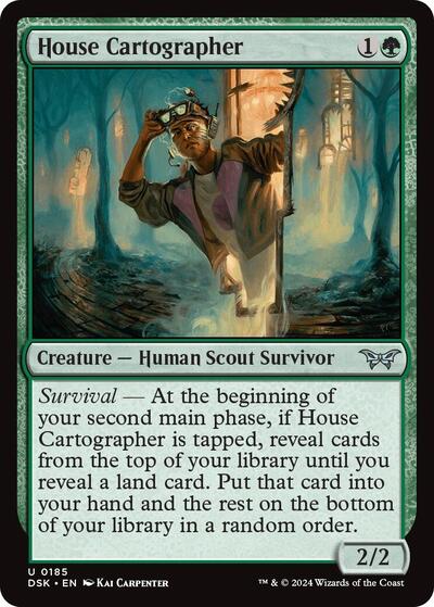 House Cartographer (DSK) #185 Uncommon (Lightly Played) Duskmourn: House of Horror Magic: The Gathering: 2024