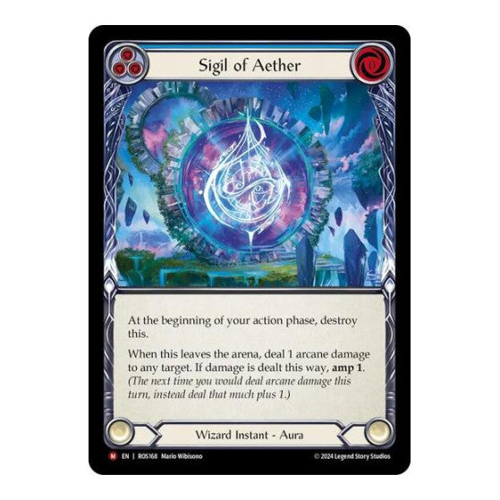 Sigil of Aether (ROS) #ROS168 Majestic (Near Mint) Rosetta Flesh and Blood TCG: 2024