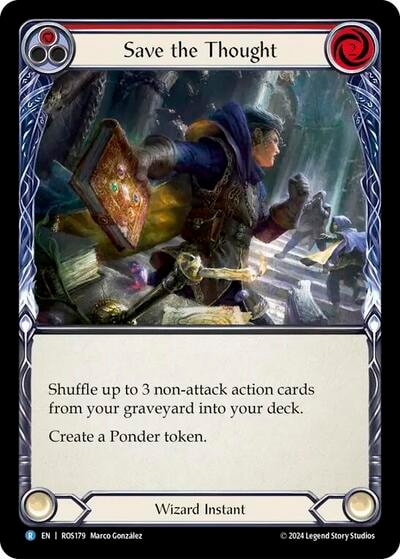 Save the Thought (Red) (ROS) #ROS179 Rare (Lightly Played) Rosetta Flesh and Blood TCG: 2024
